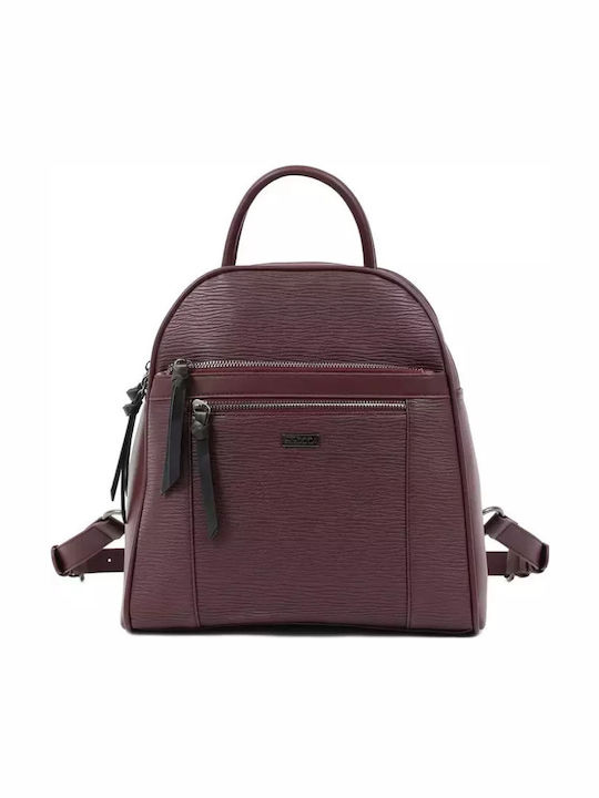 Geantă De Rucsac Din Piele Sintetică Burgundy