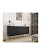 Bufet Oro din Metal cu Sertare Cărbune de lemn 160x85x39cm
