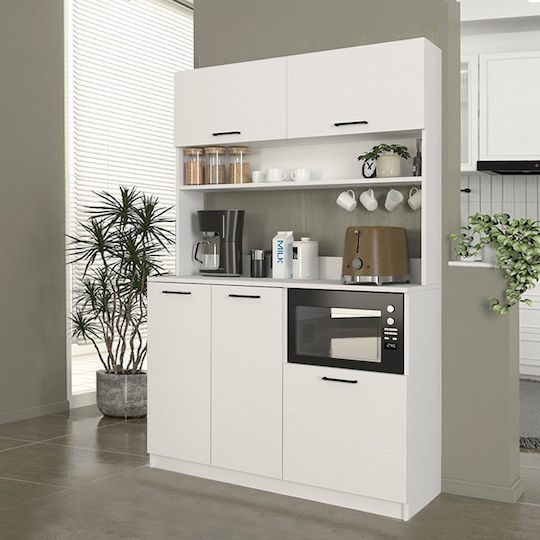 Tuco 3 Επιδαπέδιο Ντουλάπι Λευκό 123.8x40x180εκ.