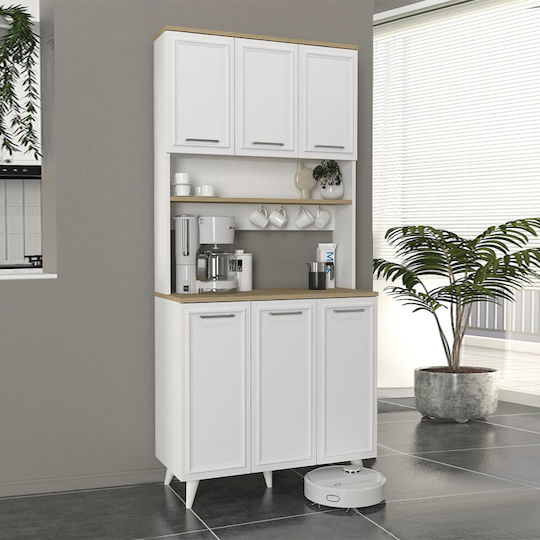 Potter 3 Λευκό, Rota Oak 90x40x196.1buc