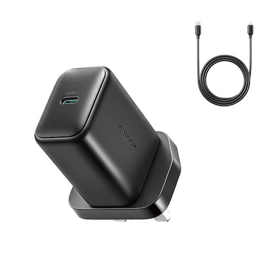 Joyroom с USB-C порт и кабел USB-C - USB-C 25W Power Delivery Черен (JR-TCF23 UK)