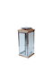 Atmosphera Tabletop Metallic Lantern Transparent 17x17x40.5cm