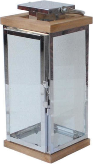 Atmosphera Laterne Metallisch Transparent 13x13x30cm 1Stück