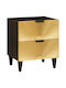 Solid Mango Wood Bedside Table 40x33.5x46cm