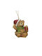 Hängendes Weihnachtsbaumschmuck Bär aus Polyresin 6x7cm Verschiedene Farben Verschiedene Farben