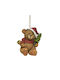 Hängendes Weihnachtsbaumschmuck Bär aus Polyresin 6x7cm Verschiedene Farben Verschiedene Farben