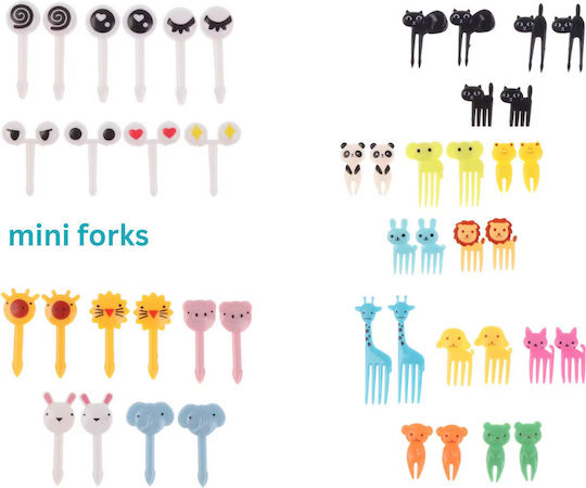 Forks for Lunchbox/Food containers Plastic Kids' Lunch Set Various Designs / Assortment of Designs