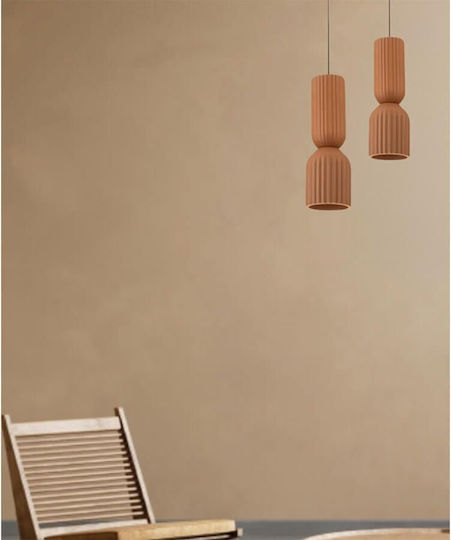 Zambelis Lights Adjustable Pendant Light Red with Socket E27 15x15cm