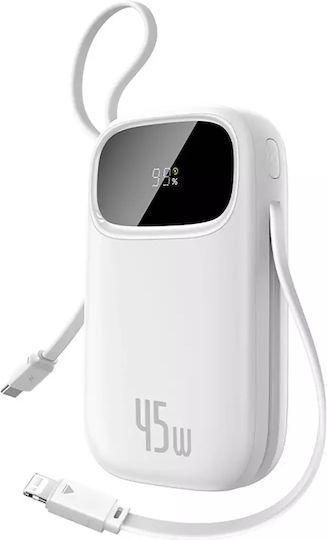 Baseus EnerFill FC31 Power Bank 20000mAh 45W με Θύρα USB-A και Θύρα USB-C Λευκό