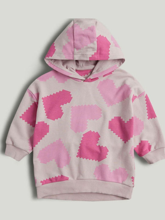 Kids Sweatshirt with Hood Pink