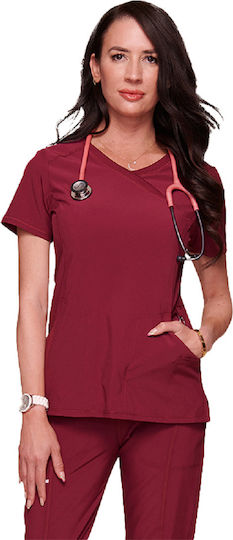 Cherokee Cke2625a Medizinische Bluse Burgundisch
