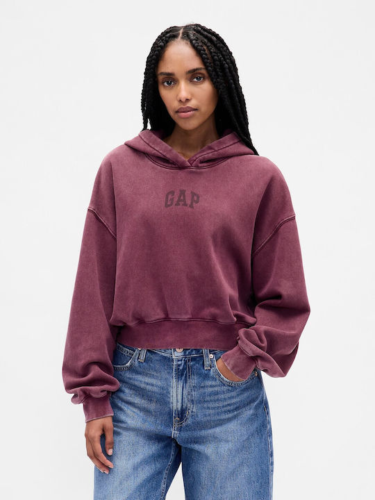 GAP Cropped Γυναικείο Φούτερ με Κουκούλα Tuscan...