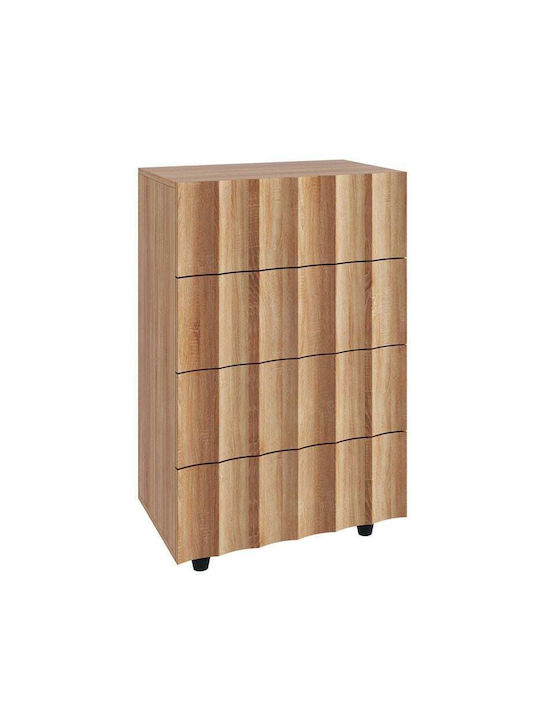 Συρταριέρα Κρεβατοκάμαρας Holz Motion mit 4 Schubladen Natural 60x40x94cm