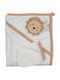 Kamtex Baby Baby-Badetuch mit Kapuze Beige 90x75cm