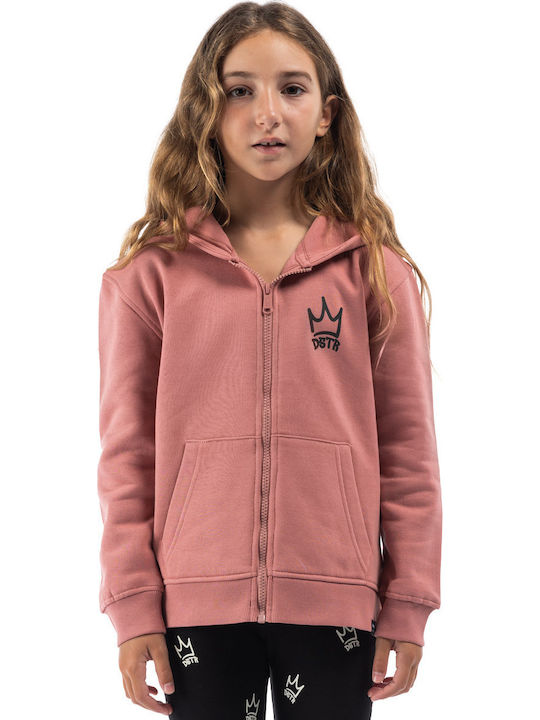 Kids Cardigan with Hood Pink
