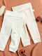 Kids Leggings Set Long White Minnie Mouse