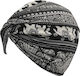 Women's Turban Black and White Paisley Brims Trims