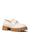 Mandy Leather Women's Loafers in Beige Color
