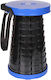 Scaun Rotund Telescopic Maks Portabil Retractabil Extensibil Pliabil Camping Outdoor Pescuit Albastru