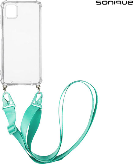 Silikon Handyhülle Strap Sonique Armor Klar Samsung Galaxie M13 4G Hellblau