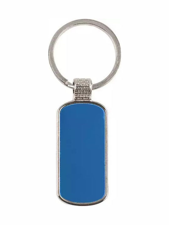 Breloc Metalic Dreptunghiular Cod An-4070 Albastru Blue