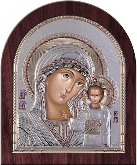Aσημένια Εικόνα Παναγία Καζάνσκα 18,6x15,8 9860-00208obr1rwc