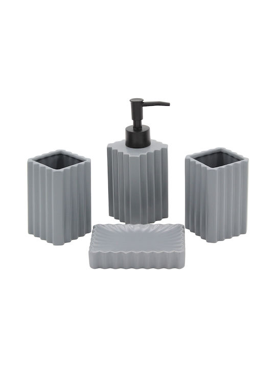 Keskor Keskor Ceramic Gray Bathroom Accessory S...