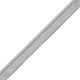 Ribbon Wick Cord Polyester Light Gray Silver Lurex 1cm Meter