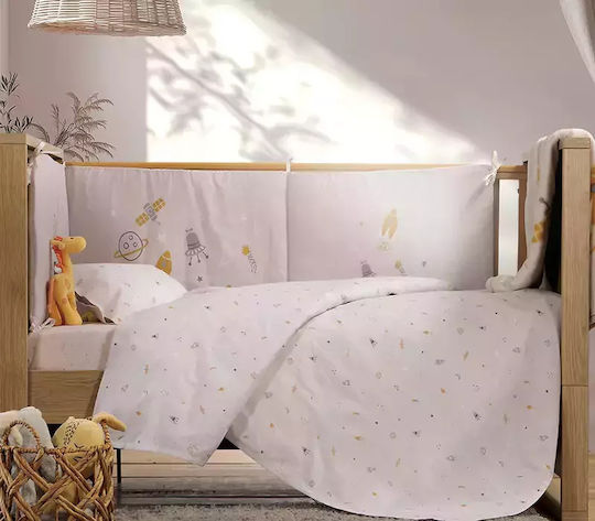 Nef-Nef Homeware My Universe Πάντα Κλασική για τα Κάγκελα της Κούνιας Γκρι 40cm