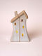 Eurolamp Ceramic Houses Window Heart Illuminated Off White 11x7x16.7cm Eurolamp