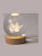 Illuminated Ball 8cm Christmas Figure Snowman Santa Claus USB 6 Warm White SMD LED Base 7cm Power Extension 70cm IP20 Eurolamp 600-47064