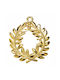 Wreath Christmas Table Decoration Metallic Gold L4xW4cm.