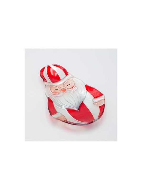 Eurolamp Christmas Platter Glass Transparent L30xW19xD26.5cm.