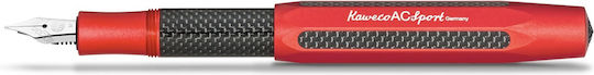 Kaweco Ac Sport Writing Pen Red made of Brass with Blue Ink