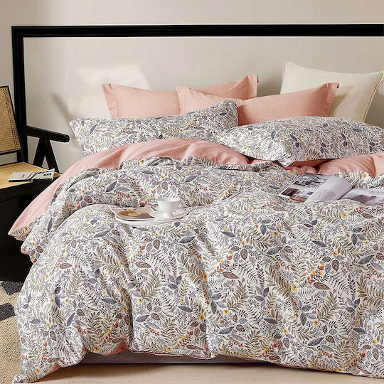 Ravelia Duvet Cover Set Cotton Satin Queen with 2 Pillowcases 230x250 Sateen Patricia White