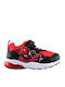 Marvel Spiderman Παιδικά Sneakers με Σκρατς & Φωτάκια Μαύρα