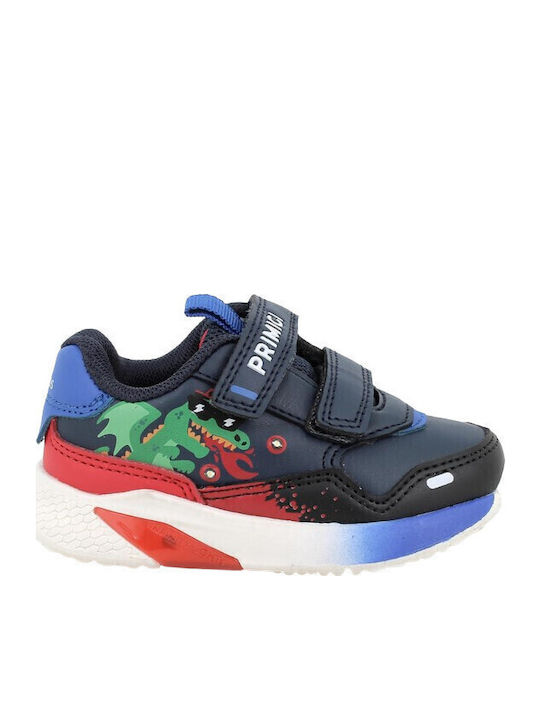 Παιδικά Sneakers Ανατομικά με Σκρατς & Φωτάκια Πολύχρωμα
