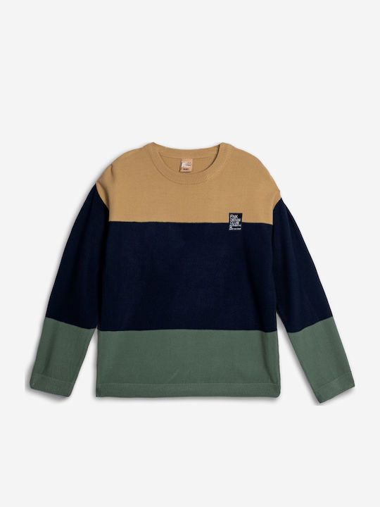 Funky Pulover Maro-Bleu-Verde