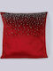 Eurolamp Burgundy Velvet Pillow with Rhinestones 45x45cm Eurolamp