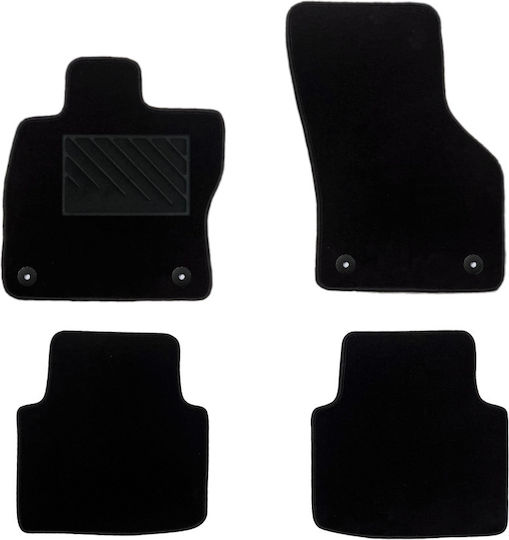 Car Carpet Luxury Quality Black Compatible with Skoda Superb Model 2014-2015 4 Pieces