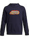 Fleece Παιδικό Φούτερ με Κουκούλα και Τσέπες Navy Μπλε Rival