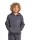 Fleece Kids Sweatshirt with Hood and Pockets Coal