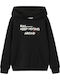Kids Sweatshirt With Hood And Pockets Black