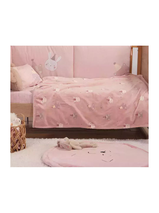 Nef-Nef Homeware Blanket Nursery Swaddling Blankets Blanket Special Party Fleece Pink 75x110cm