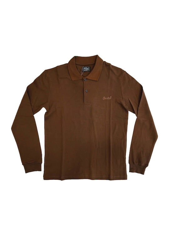 Paco & Co Polo Long Sleeve Blouse Brown