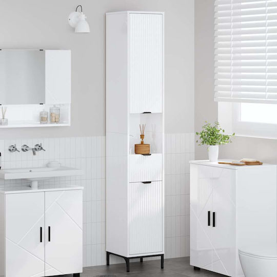 vidaXL Coloană de Baie de Pardoseală M31.5xA33xÎ190cm Albă