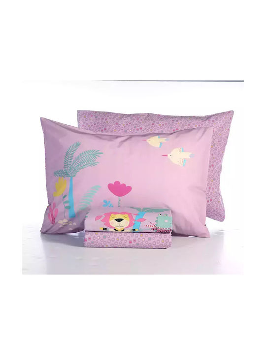 Nef-Nef Homeware Single Set Roller Friends Purple 170x260cm Nef-Nef Homeware Single Set Roller Friends Purple 170x260cm