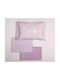 Nef-Nef Homeware Best Friends Комплект Бебешки Чаршафи За Количка Памучни Лилав 120x170бр 3бр