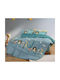 Nef-Nef Homeware Kinderdecke Beidseitig Einzel Wild Dance Blau 160x220cm