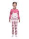 Dreams by Joyce Kids' Pajamas Winter Pink Sleepy Bear